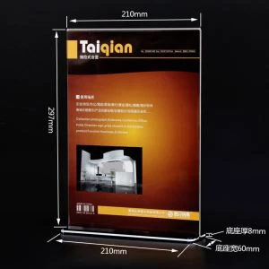 Custom Design Perspex Menu Issikkja Tabella Menu Detenturi tal-Kontenituri tal-Istazzjon tas-Suq tal-Bar Detentur tat-Tabella