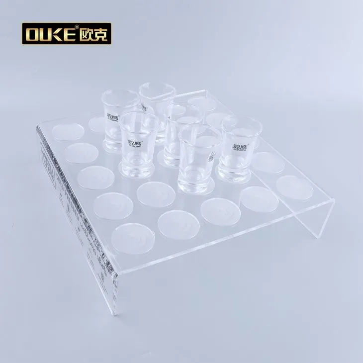 Acrylic Clear 25 Cup Stands For Hotel Display